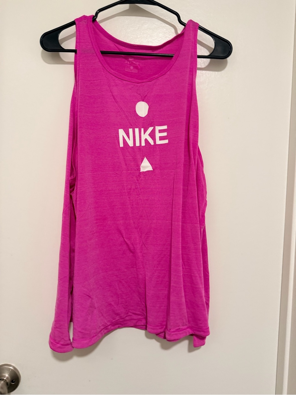 Nike Hot Pink Racerback Tank with White Logo